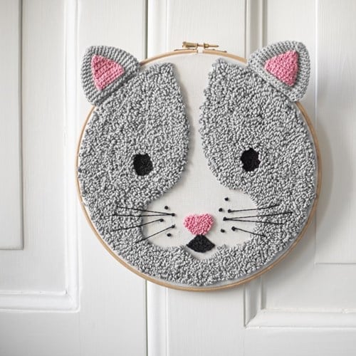 Punchanleitung Wollplatz Katzengesicht