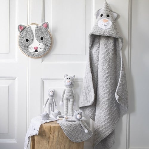 Häkelanleitung Wollplatz Babydecke Katze-3