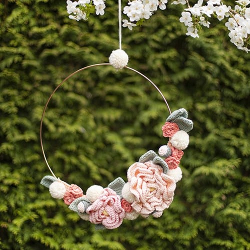 Häkelanleitung Frühjahrs Blumenkranz