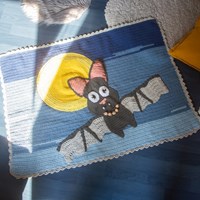 Häkelanleitung Kinderteppich Happy Bat