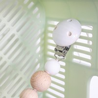 Holz Schnullerclip Rosa-3