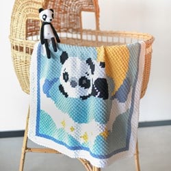 Babydecke Panda Häkelanleitung