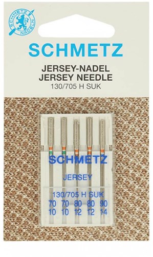 Schmetz Jersey Nadeln Dicke 70 t/m 90 - 1 x 5 Nadeln auf Karte