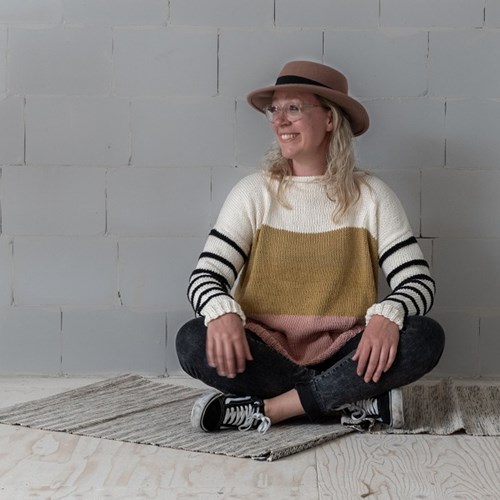 Yarn and Colors Striped Jumper Color Block Strickpaket 1 Gold XL