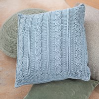 Häkelanleitung Cotton Tube Zopfmuster Kissen