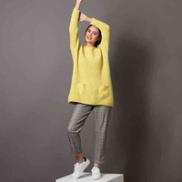 Cotton-Merino Netzpatent Pullover Strickpaket 1 M-2