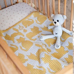 Cosy Cats Babydecke Garn- und Häkelset