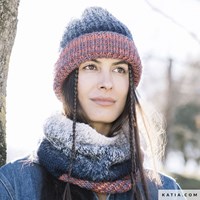 Katia Knit Ensemble 403 Off-white/Black/Red/Ochre-3