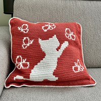 Katzenkissen mit Schmetterlingen - YarnZoo Garn- und Häkelpaket-2