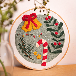 Weihnachtsszene Punch Needle Paket