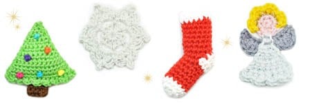 Weihnachtskarten häkeln