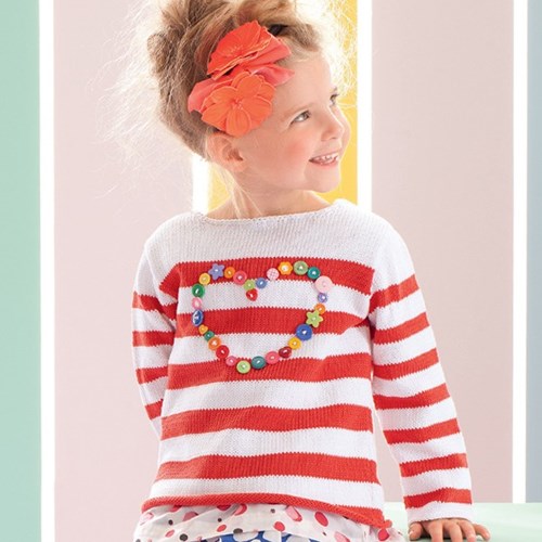 Strickanleitung Kinderpullover Herz