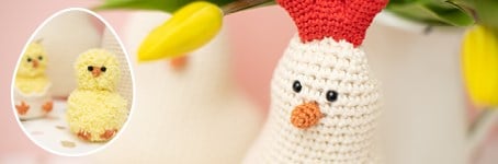 Hühnerfamilie häkeln - Osterprojekte auf Wollplatz