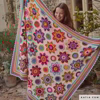 Flowers Forever CAL 2025 Häkelpaket Katia UNICO