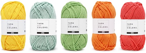 Wollplatz Regenbogen Kissen Häkelpaket 1 Pastel