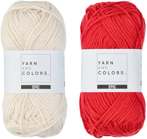 Yarn and Colors Striped Jumper Reversed Strickpaket 2 L Cardinal-2