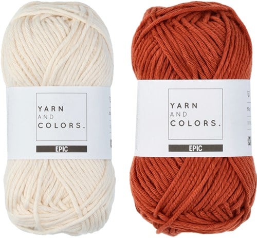 Yarn and Colors Striped Jumper Reversed Strickpaket 6 L Chestnut-2