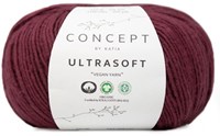 Ultrasoft Rippenpullover Strickpaket 1 38/40 Maroon