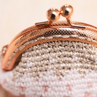 Wollplatz  Rosé Portemonnaie Verschluss 7cm-2