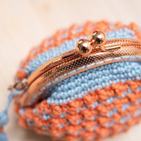 Wollplatz  Rosé Portemonnaie Verschluss 7cm-3