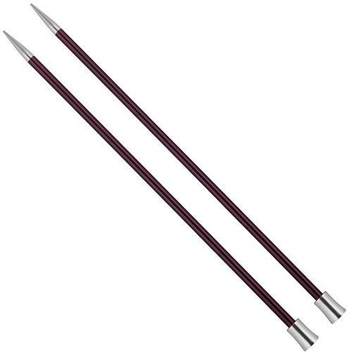 Knitpro Zing Stricknadeln 40cm 6mm | Purpur Samt