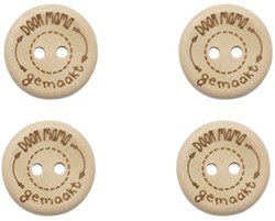 Durable Houten Knopen Door Mama Gemaakt 20mm 4 stuks