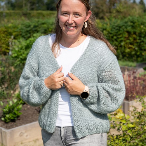 Kurze Jacke Strickpaket Elegant