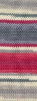 Lana Grossa Landlust Die Sockenwolle 119 Silber/mittel/dunkelgrau/orange/tomatenrot/ecru gestreift-3