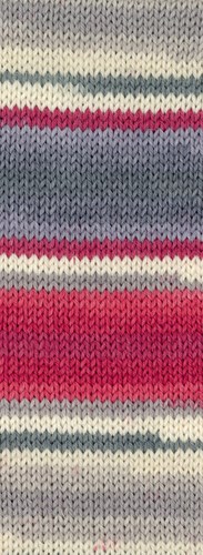 Lana Grossa Landlust Die Sockenwolle 119 Silber/mittel/dunkelgrau/orange/tomatenrot/ecru gestreift-3