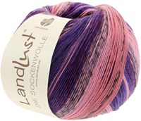 Lana Grossa Landlust Die Sockenwolle 422 Grau/Apricot/Erica/Rust/Peach/Lila/Dunkelrot/Grau