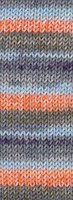 Lana Grossa Landlust Die Sockenwolle 425 Dunkelgrau/aubergine/hellblau/mandarin/lachs-3