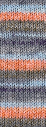 Lana Grossa Landlust Die Sockenwolle 425 Dunkelgrau/aubergine/hellblau/mandarin/lachs-3