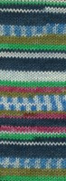 Lana Grossa Landlust Die Sockenwolle 714 Bordeaux/Hellgrau/Grün/Dunkelpetrol/Blau/Oliv gestreift / mit Jacquard-3