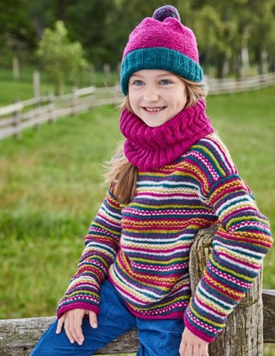 Strickanleitung Landlust Kinderpulli, Mütze und Loop