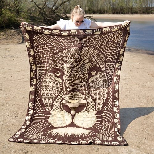 Zen Tangle Lion - AdO Crochet Garn- und Häkelpaket Interlocking Special DK