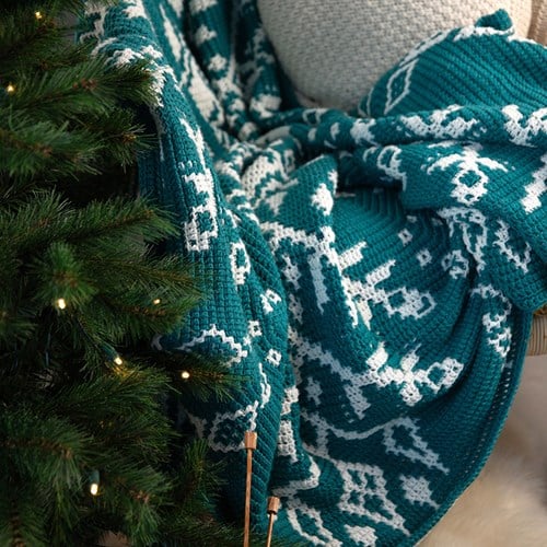 Arctic Bloom Decke Light Blue Häkelpaket - Digital Pattern enthalten-3