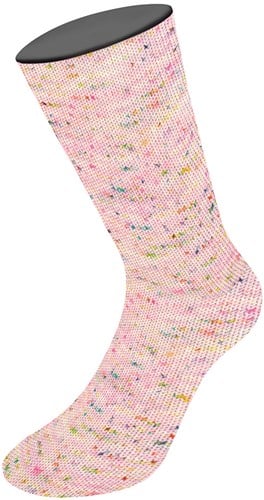 Lana Grossa Meilenweit 100 Spots7047 Rosa/Pastellrosa/Creme/Türkis/Pink/Orange/Gelb/Grün-3