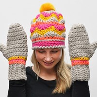 Häkelanleitung Essentials Mütze und Fäustlinge
