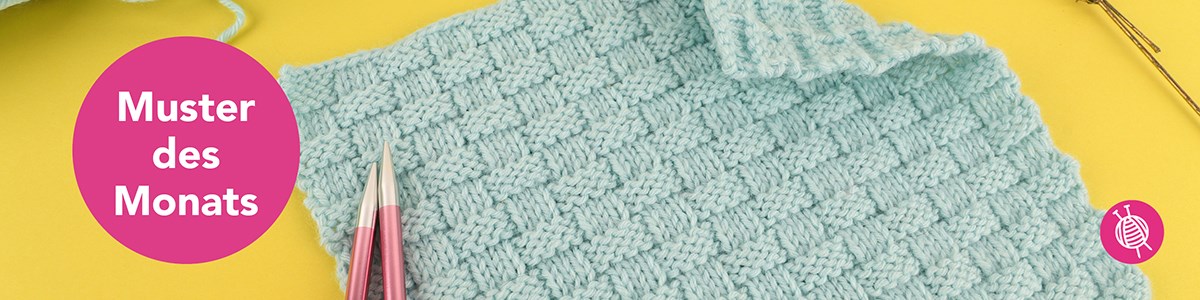 Muster des Monats: Korbflechtstich