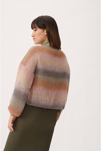 Strickanleitung Essentials Super Kid Mohair Loves Silk Print Strickjacke