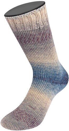 Lana Grossa Meilenweit 100 Alpaca Print 2205 Tauben-/Graublau/Graubeige/Hell-/Nebelgrau/Pflaume-3