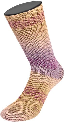 Lana Grossa Meilenweit 100 Alpaca Print 2206 Sandbeige/Helloliv/Brombeer/Veilchenblau/Blaulila/Rotviolett-3