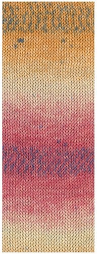 Lana Grossa Meilenweit 100 Alpaca Print 2208 Blassgelb/Orange/Blaugrau/Perlbeige/Rosa/Erdbeerrot/Blauviolett-2