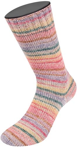 Lana Grossa Meilenweit 100 Cotone Vegano Mango 4453 Himbeer/Vanille/Moosgrn/Blasslila/Natur/Karamell/Rosa-2