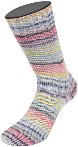 Lana Grossa Meilenweit 100 Cotone Vegano Mango 4454 Silbergrau/Hellgelb/Violett/Rosa/Nelke/Moosgrn/Hellblau-2