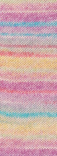 Lana Grossa Meilenweit 100 Cotone Vegano Mango 4455 Trkis/Hellgrau/Gelb/Hellbeige/Fuchsia/Rot/Hellrot-3