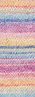 Lana Grossa Meilenweit 100 Cotone Vegano Mango 4457 Hellrot/Natur/Fuchsia/Gelb/Zartgrn/Hellblau/Blau-3