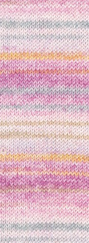 Lana Grossa Meilenweit 100 Cotone Vegano Mango 4458 Rosa/Safrangelb/Fuchsia/Lachs/Beige/Grngrau/Puderrosa-3