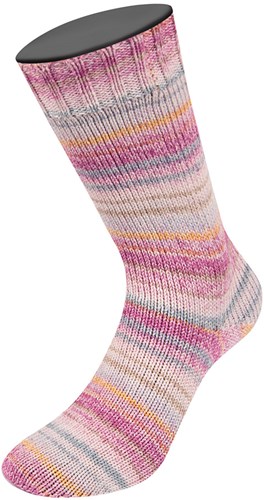 Lana Grossa Meilenweit 100 Cotone Vegano Mango 4458 Rosa/Safrangelb/Fuchsia/Lachs/Beige/Grngrau/Puderrosa-2