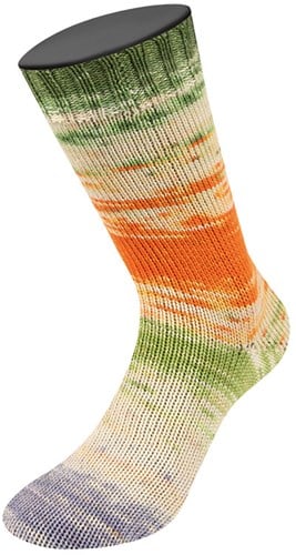 Lana Grossa Meilenweit 100 Dusk 6210 Orange/Gelb/Gelbgrün/Lila/Minttürkis/Pink/Creme-2